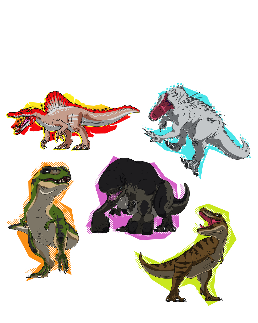 Dinosaur Team Sticker Pack